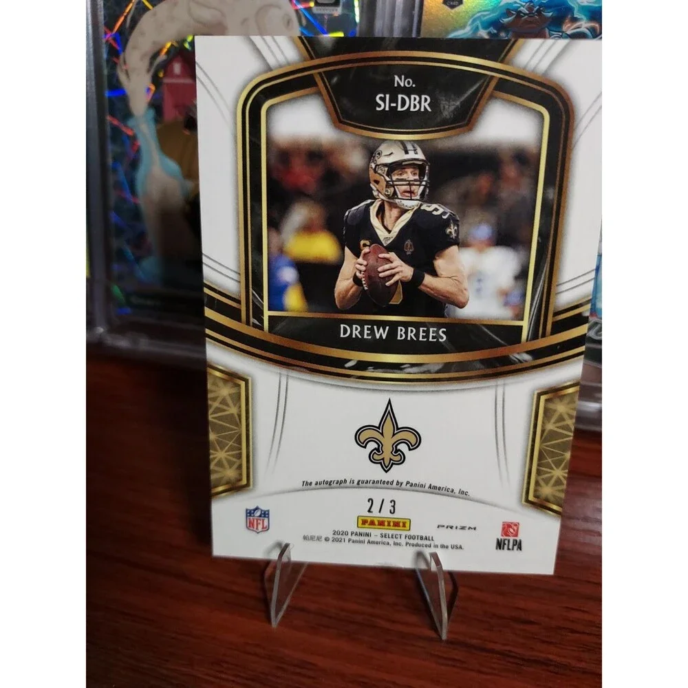 2020 Panini Prizm Select Checkerboard Drew Brees Auto 2/3 HOF